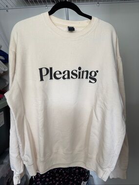 Pleasing Logo Crewneck Sweatshirt - Cream
